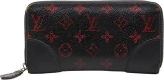 Louis Vuitton Monogram Black Red Color Pvc Leather Long Wallet (Bi-Fold) (Pre-Owned)