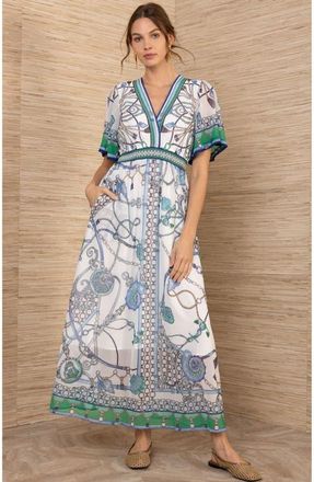 Hale Bob Neve Chiffon Dress in Blue at Nordstrom, Size Medium