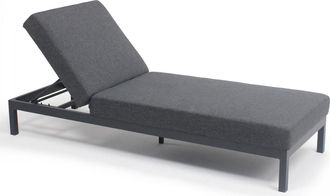 Oviala Bañera de sol de aluminio gris