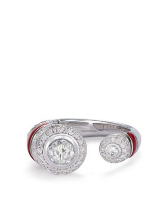 David Morris 18kt white gold Asiyah diamond ring - Silver