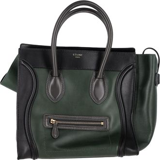 Celine Pre-owned Womens Mini Luggage Tote in Green Leather - One Size