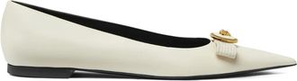 Versace Medusa leren ballerinas - Beige