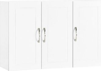 SoBuy Mueble De Pared Armario Suspendido Con 3 Puertas Armario Colgante Para Ba&ntilde;o Con Balda Ajustable Blanco 90 X 30 X 60 Cm Frg231-l-w Sobuy Es