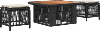 vidaXL Conjunto De Comedor De Jard&iacute;n 3 Uds. Beige Y Crema Vidaxl