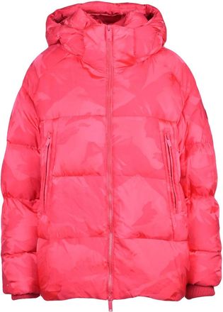 Add Down Jacket with Tone-on-Tone Embroidery and Hood