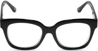 DIFF Eyewear Ava 50mm Square Blue Light Blocking Glasses in Black Blue Light at Nordstrom Rack