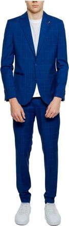 Mulish Lichtblauw Pak Knoopsluiting Lente/Zomer - Heren - Business pakken - Blauw - 3XL - Kostuums