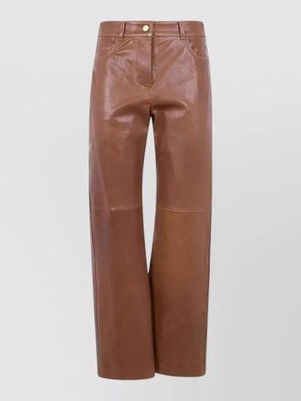Max Mara smmviolino leather five pocket trousers