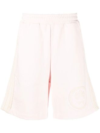 Barrow logo-patch cotton track shorts - unisex - Cotton - S - Pink