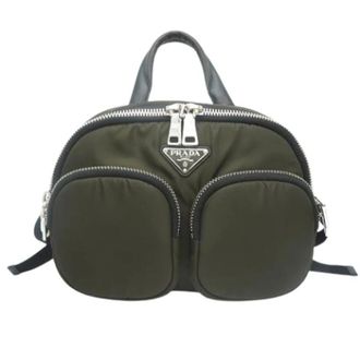 Prada Pre-owned Backpacks, male, Green, Size: ONE SIZE Pre-owned Vintage Backpack