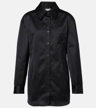 Frankie Shop Akita satin shirt dress