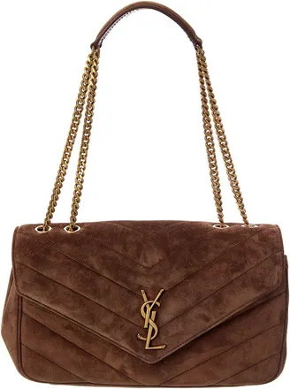 Saint Laurent Loulou Medium Suede Shoulder Bag