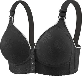 Generic Bra for Women Push Up Non Wired Bralettes Front Closure Push up Bra No Underwire Full Coverage Bralettes Plus Size Yoga Comfort Bras Ladies Sleep/T-Sh