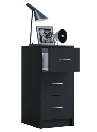 ebuy24 Ebuy24 - Mueble De Noche Vcm Mesita De Noche Mesita De Noche Dimensiones Aprox. Al. 65 X An. 33 X P. 35 Cm - Boxal Maxi (negro)