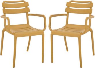 Safavieh Outdoor Set Of 2 Sarah Dining Armchairs