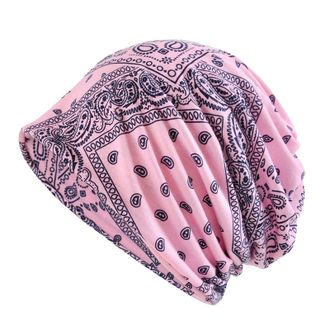 Generic Beanie Chemo Hats Womens Summer Turban Beanie Super Soft Slouchy Headgear Kop Wraps Beanie Hat Cap for Hair Loss, Cancer, Chemo, pink, One Size