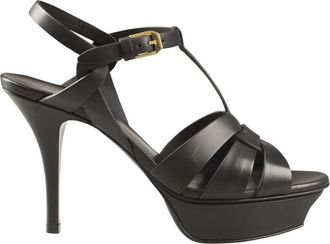 Saint Laurent Black Tribute Open Toe Heels