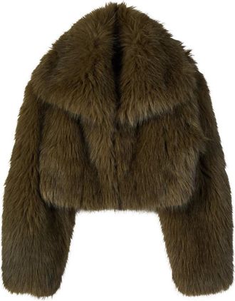 Patrizia Pepe Faux Fur & Shearling Jassen - Dames - Jassen - Groen - M - Jassen