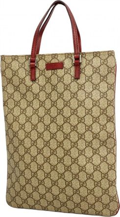 Gucci Bordeaux Brown Pvc Tote Bag (Pre-Owned)