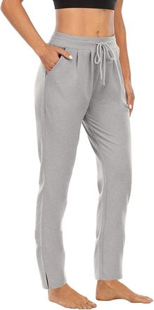 Generic Womens Joggers Sweatpants Plain Elasticated High Waist Sports Trousers Straight Leg Jogging Bottoms with Pockets Womens Lounge Yoga Pants Athletic Run