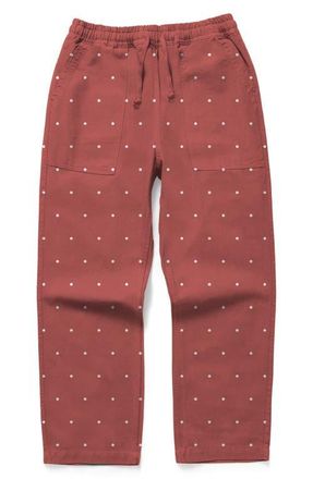 Service Works Polka Dot Cotton Canvas Drawstring Chef Pants in Clay at Nordstrom, Size X-Large