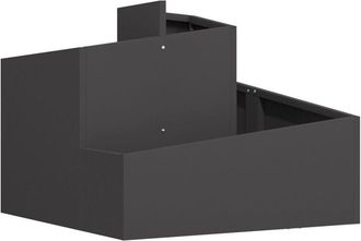 vidaXL Garden Planter Black 60 x 60 x 50 cm Steel Vidaxl