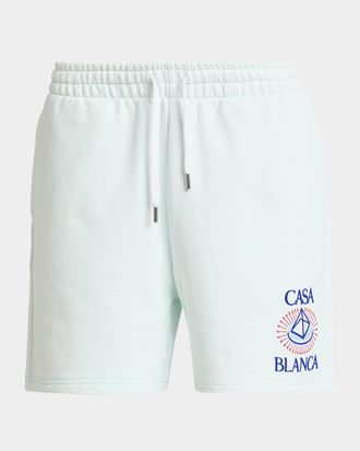 Casablanca Men & apos;s Celestial Pyramid Cotton Drawstring Shorts