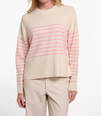 Rino&Pelle Yelin Sweater In Snow White Pink Stripe