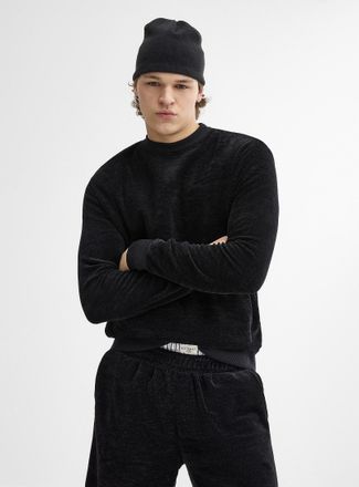 Super Massive Shop Mens Solid chenille knit sweater