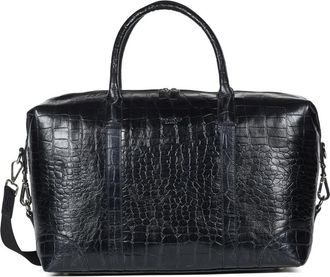 Howard London Weekend Bag Rupert - unisex - Weekendtassen - Zwart - ONE Size - Leer - Tassen