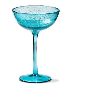 Tag Bubble Glass Coupe Aqua Wine Glasses - Hand Wash Only in Blue at Nordstrom