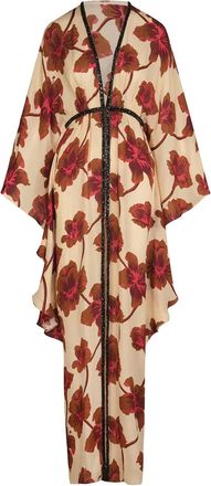 Johanna Ortiz Abito lungo con stampa a fiori - Toni neutri