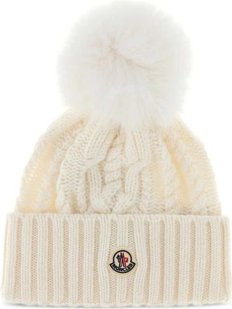Moncler Cable-knit Pom-pom Beanie