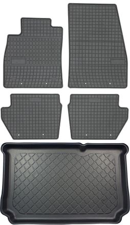 OEM Ford Fiesta Vii Hatchback Desde Julio De 2017. Juego: Alfombrillas De Goma Para Coche + Alfombrilla Para Maletero