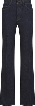 Saint Laurent 70s High-Rise Jeans - Dames - Loose Fit Jeans - Blauw - W27 - Katoen - Jeans