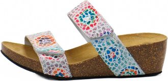 Eric Michael Womens Liat Platform Sandals In White Multi