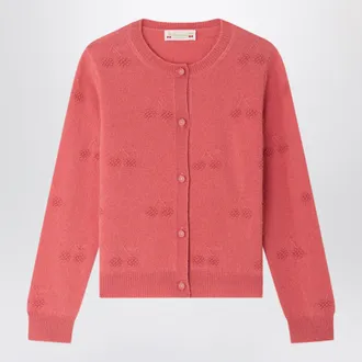 BONPOINT Cardigan Manon lampone in cashmere