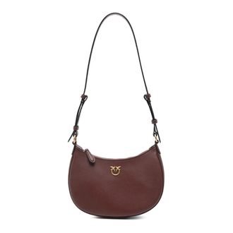 Pinko Shoulder Bags, female, Brown, Size: ONE SIZE Mini Love Bag Half Moon