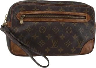 Louis Vuitton Pre-owned Clutches, female, Brown, Size: ONE SIZE Pre-owned Canvas clutches