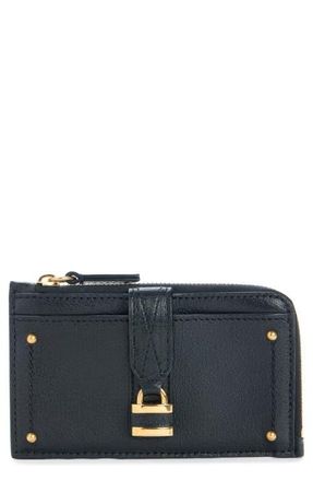 Chlo&eacute; Small Paddington Leather Zip Wallet in Black at Nordstrom