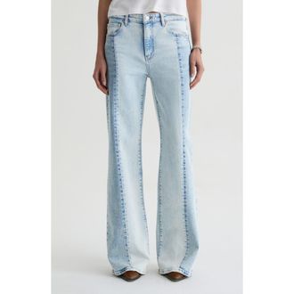 AG - Adriano Goldschmied Saige Paneled Wide Leg Jeans in Solar Flare at Nordstrom, Size 27