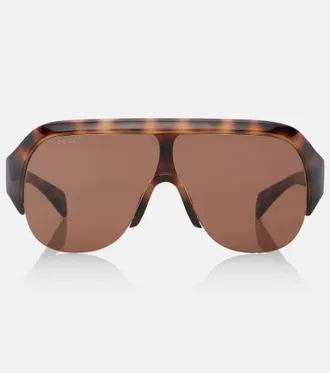 Gucci Lettering shield sunglasses