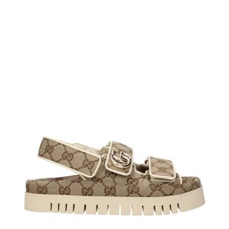 Gucci Hausschuhe und Clogs Damens Stoff Beige/Ebenholz