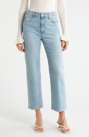 Paige Stevie High Waist Ankle Straight Leg Jeans in Glide at Nordstrom, Size 28