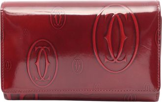 Cartier Bordeaux Patent Leather Wallet (Bi-Fold) (Pre-Owned)