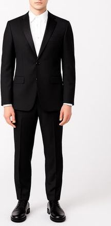 Zanetti Black Slim Fit M&eacute;lange Tuxedo at Nordstrom Rack, Size 46 Regular