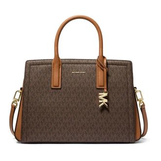 Michael Kors Laila Medium Handtas - Dames - Handtassen - Bruin - ONE Size - Polyester - Tassen
