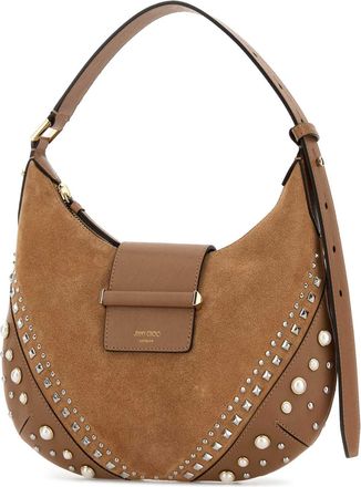 Jimmy Choo London Toffeeivoryshinygold Borse A Mano Bag