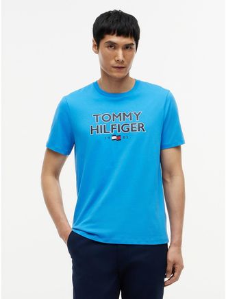 Tommy Hilfiger Mens Bold Tommy 1985 Logo T-Shirt - Blue - XXXL