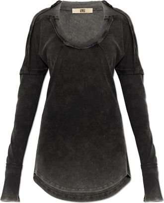 Charlotte Knowles Bellona Top - Dames - Longsleeves - Grijs - XS - Katoen - Tops
